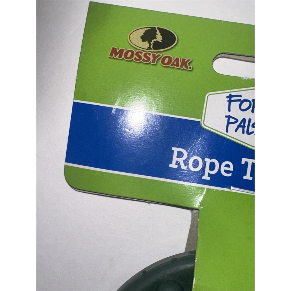 Mossy Oak Forever Pals Dog Rope Tug Toy Double‎ Ring Rubber Green Multi NWT